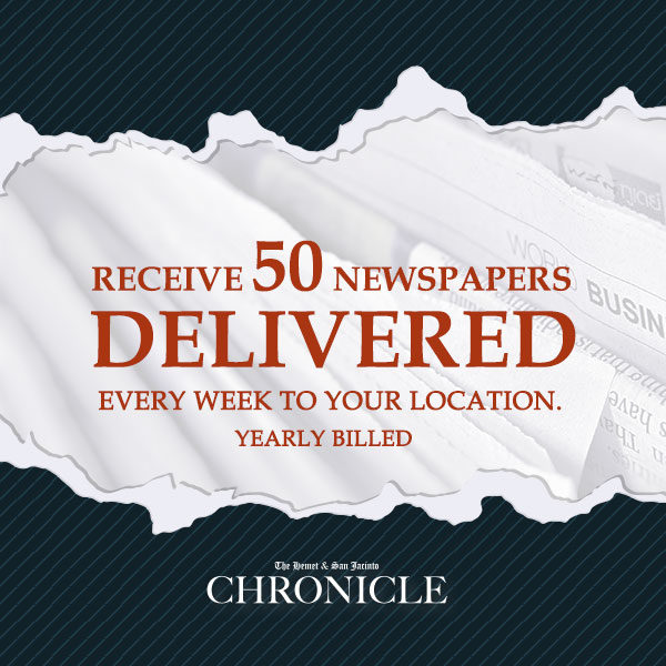Distribute the paper 50 pcs. yearly - The Hemet & San Jacinto Chronicle
