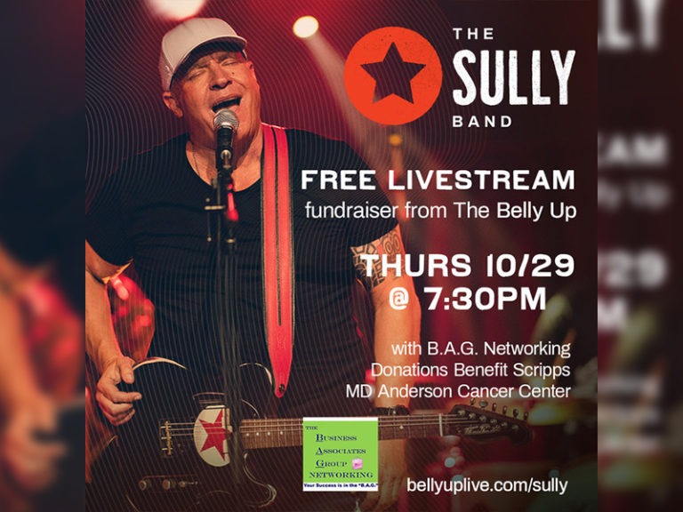 The Sully Band to Stage a Live Virtual Fundraiser Concert to Benefit the MD Anderson Cancer Center on October 29