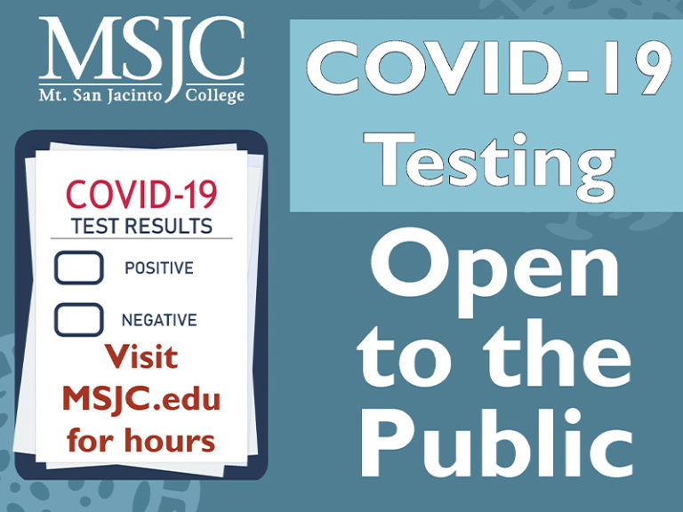 Mt. San Jacinto College Opens COVID-19 Testing Sites to the Public