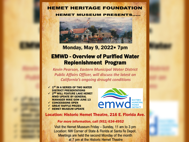 EMWD AND LAKE HEMET WATER DISTRICT PRESENT AN OVERVIEW OF PURIFIED