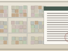 Abstract illustration of a parcel-map grid beside a tax-document panel for Winchester CFD Zone 33 / Annexation 14 fee packet coverage; no people.